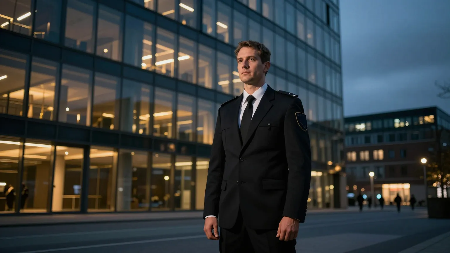 CESAR Security Wachmann beim Objektschutz in Hamburg